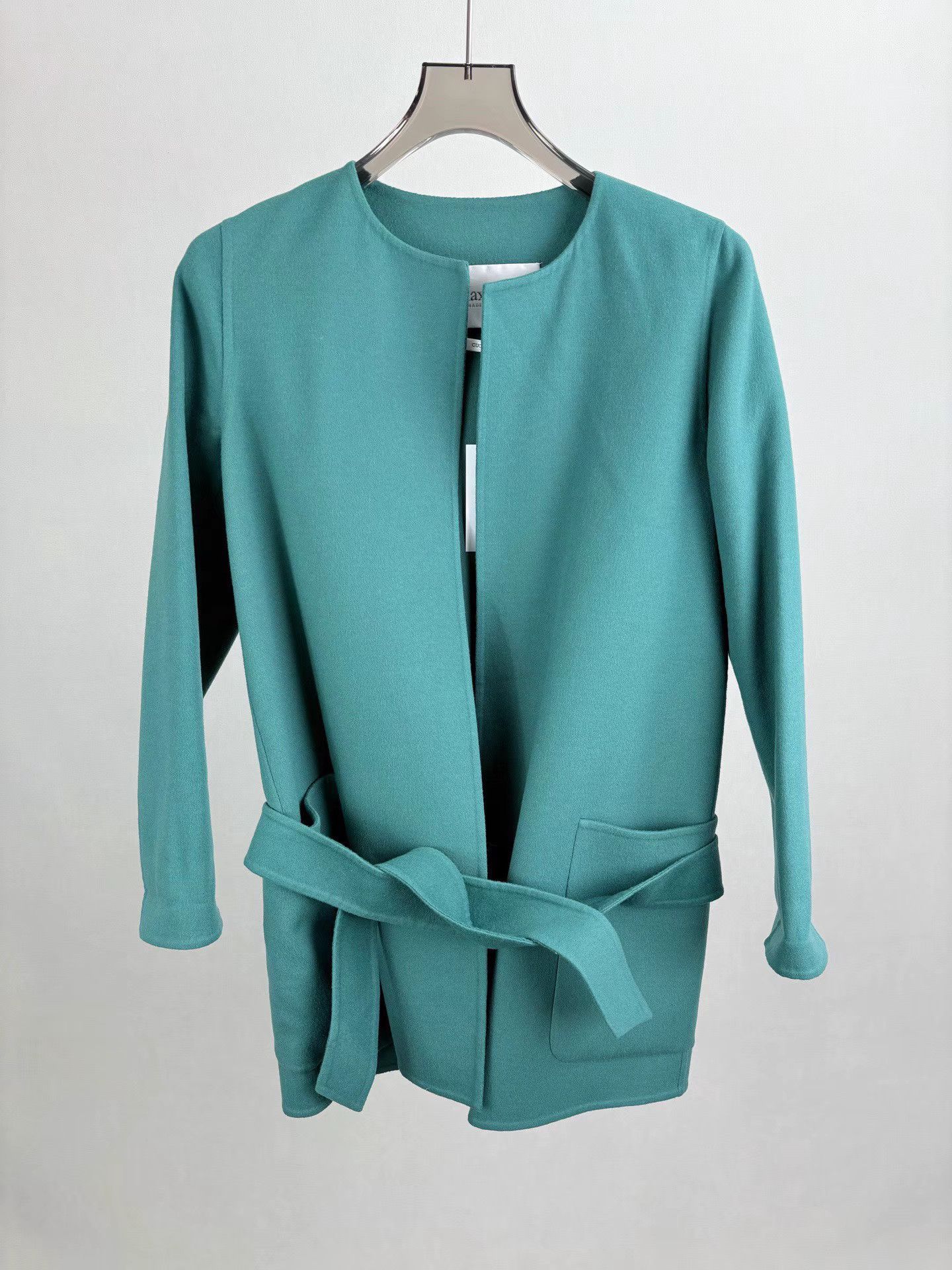 Max Mara MAXMARA Lake Green Wool Coat Size XXS / US 00 / IT 34 - 1 Thumbnail