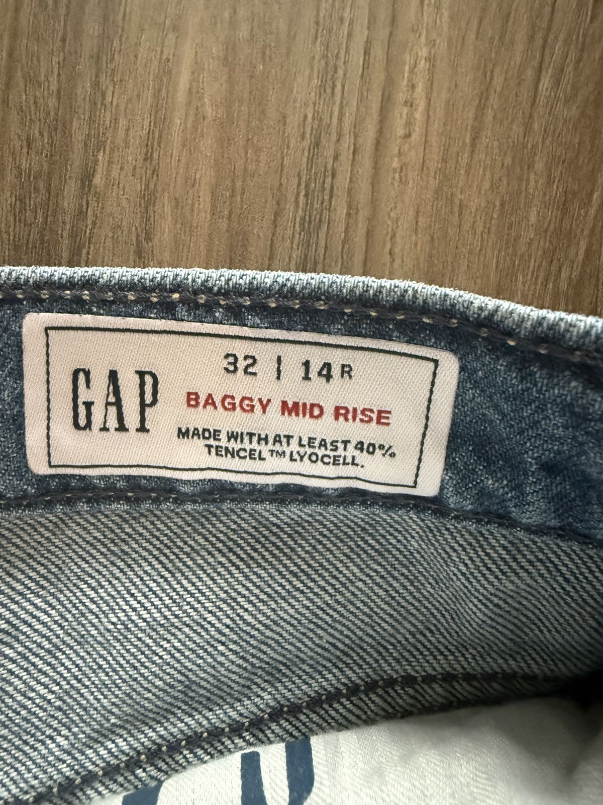 Gap GAP Baggy Mid Rise Wide Leg Jeans Women’s Size 32 / 14R Size 32" / US 10 / IT 46 - 2 Thumbnail
