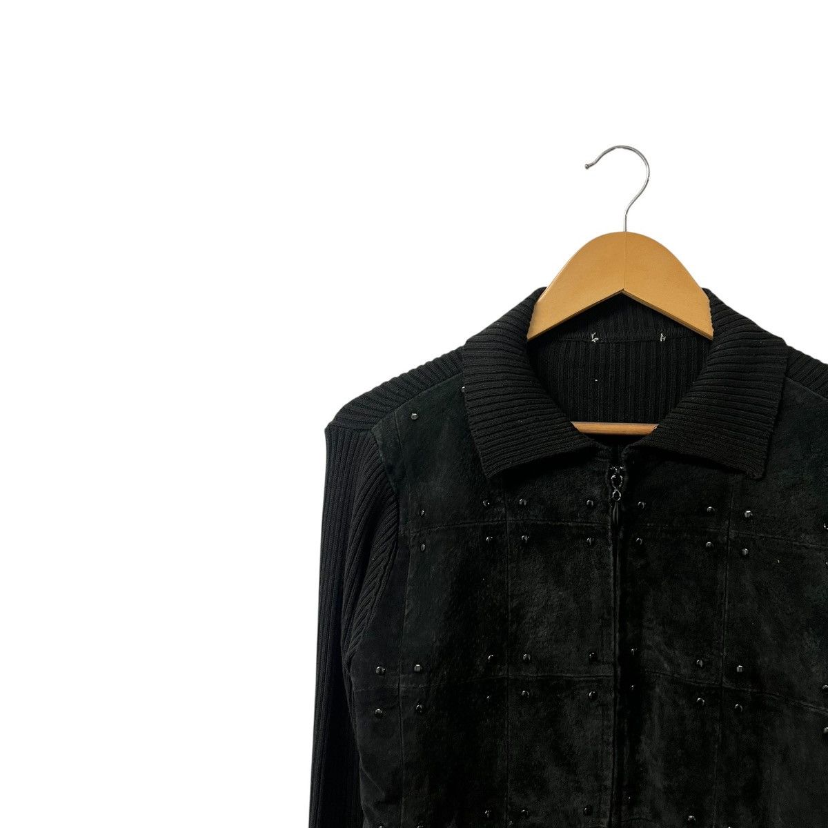 Vintage Hybrid suede stud knit jacket Size US S / EU 44-46 / 1 - 2 Thumbnail