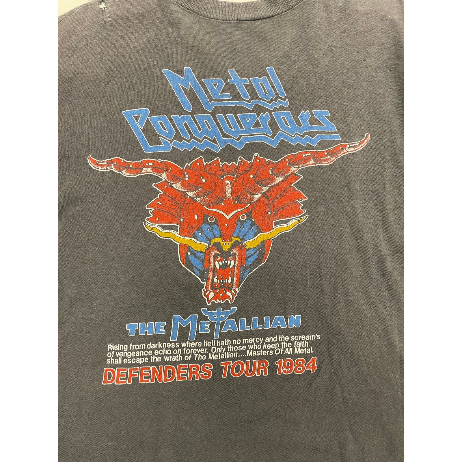 Judas Priest Judas Priest Defenders Of The Faith Tour 80s Vintage Shirt M Size US M / EU 48-50 / 2 - 6 Thumbnail