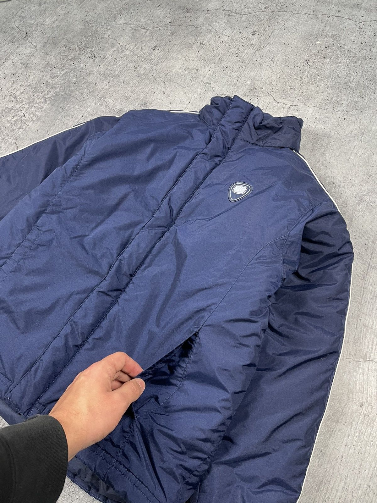 Nike × Nike ACG × Vintage Nike Vintage 90s Small Logo Blue Down Jacket Winter Puffer Size M / US 6-8 / IT 42-44 - 4 Thumbnail