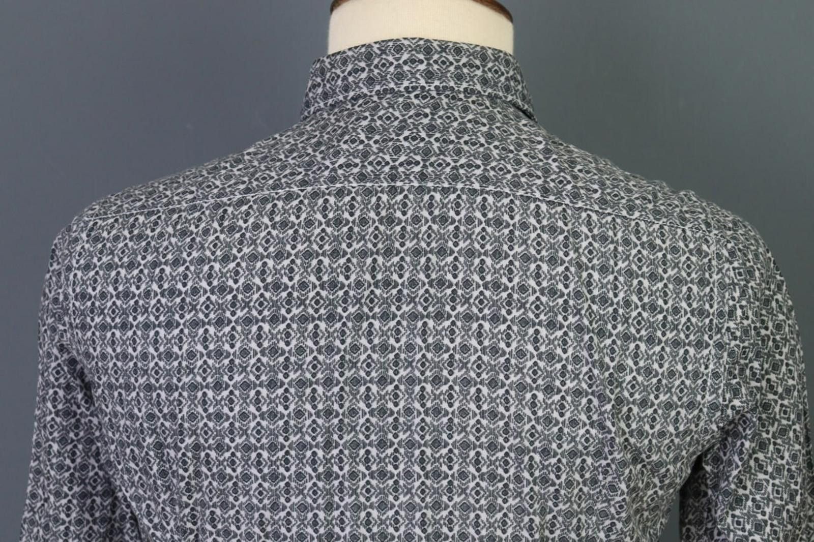 Designer Tintoria Mattei 954 Slim Luxury Printed Shirt Size 40 Size US M / EU 48-50 / 2 - 10 Thumbnail