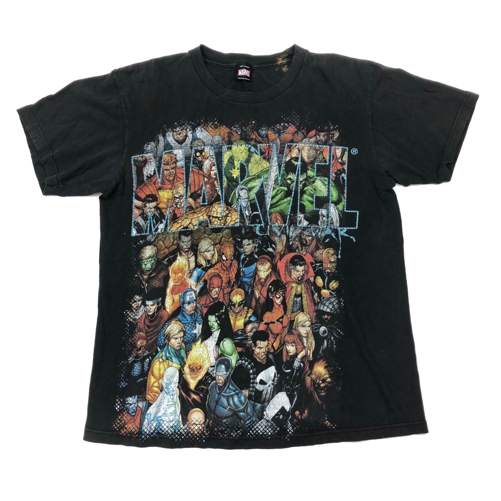 Marvel Comics × Vintage Marvel Mad Engine Superheroes Black Tee T Shirt Large L B3 Size US L / EU 52-54 / 3 - 1 Thumbnail