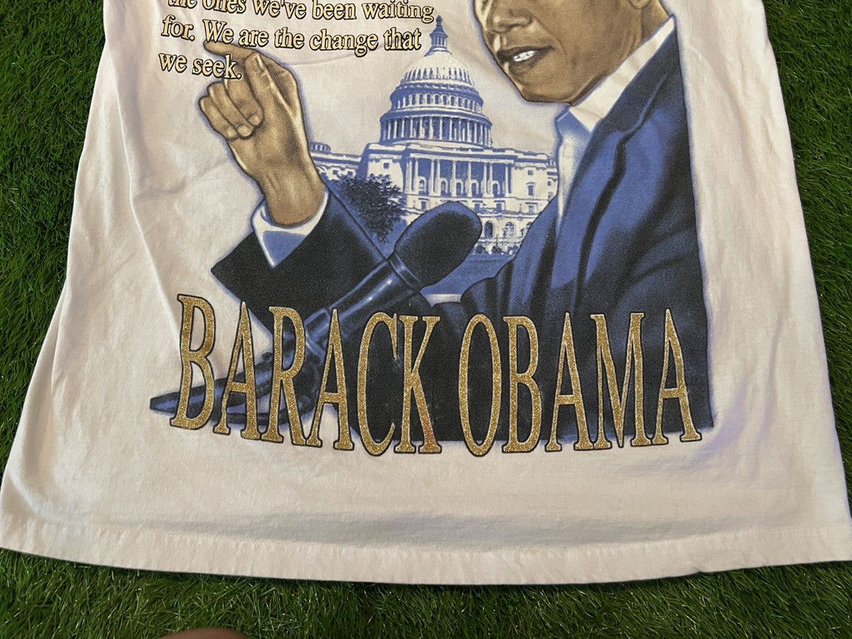 Other VTG 2008 Barack Obama CHANGE AOP Y2K White T-Shirt Size US XL / EU 56 / 4 - 3 Thumbnail