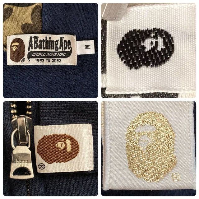 Bape BAPE 1st Camo Green x Navy Shark Full Zip Hoodie APE NIGO Size US M / EU 48-50 / 2 - 7 Thumbnail