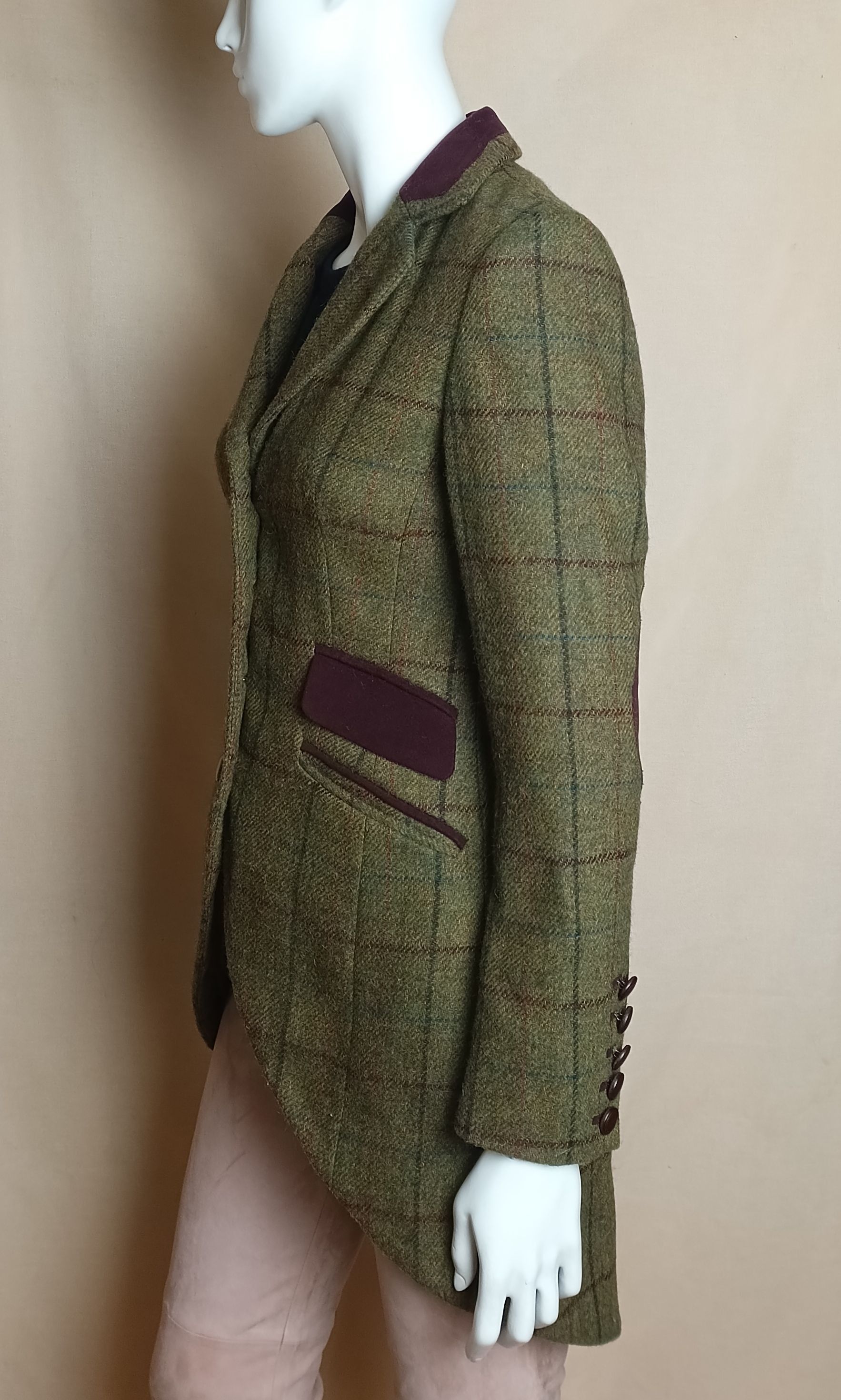 Hunter Farlow 9 Pall Mall London Tweed Wool Farm Hunt Jacket UK8 Size S / US 4 / IT 40 - 3 Thumbnail