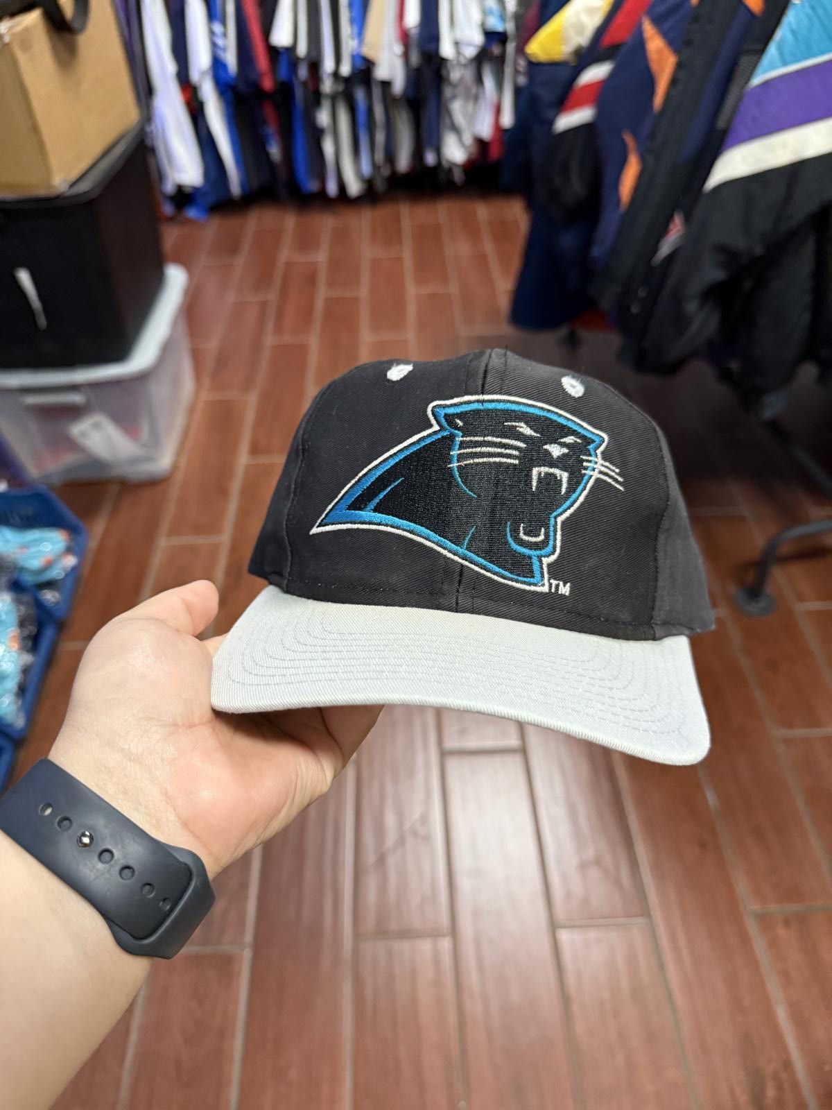 Designer 90's Vintage North Carolina Panthers Snapback Hat Size ONE SIZE - 1 Thumbnail