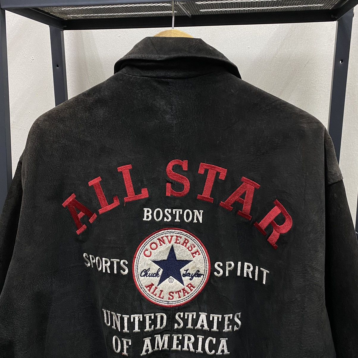 Converse × Vintage Vintage Converse Chuck Taylor Pig Skin Varsity Jacket Size US L / EU 52-54 / 3 - 4 Thumbnail
