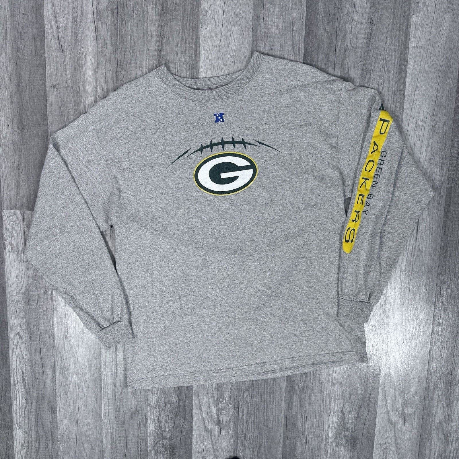 NFL × Vintage VINT Y2K NFL Green Bay Packers long Sleeve T-Shirt Gray Size US L / EU 52-54 / 3 - 3 Thumbnail
