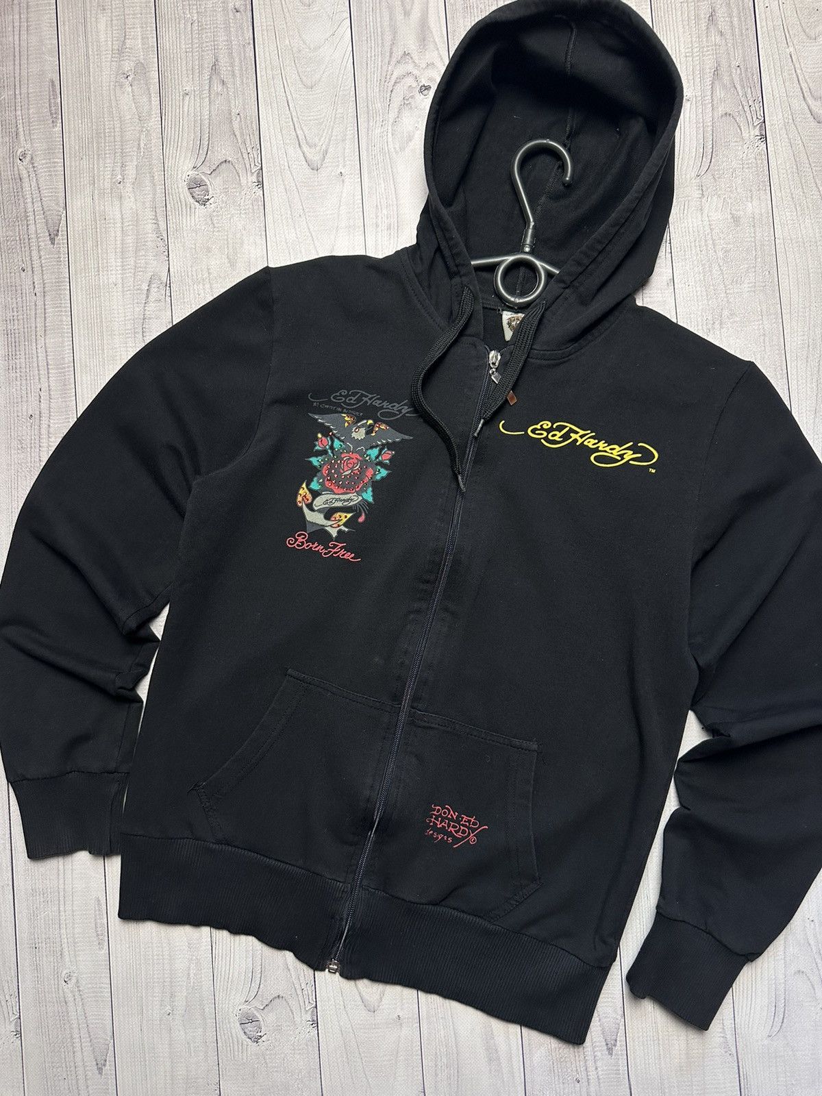 Ed Hardy × Vintage Vintage Ed Hardy rare logo zip hoodie women M Size M / US 6-8 / IT 42-44 - 4 Thumbnail