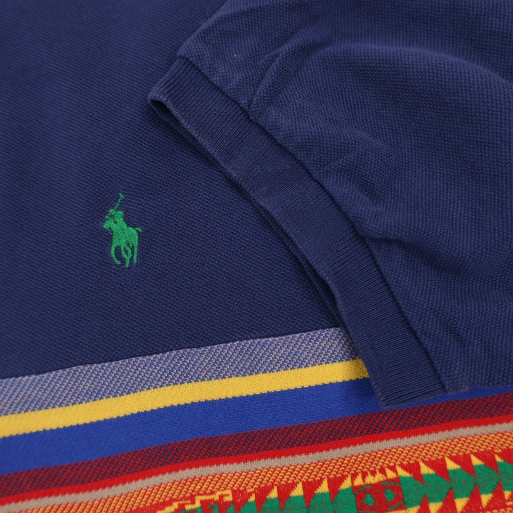 Polo Ralph Lauren VINTAGE Polo Ralph Lauren Mens XXL Aztec Pattern Polo Shirt Blue Size US XXL / EU 58 / 5 - 5 Thumbnail