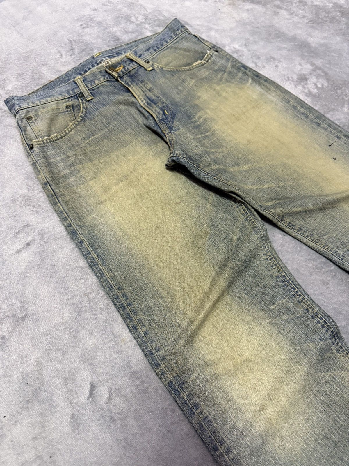 Edwin × Japanese Brand × Vintage Edwin 505 Mud Wash Selvedge Red Line Loose Straight Jeans Size US 31 - 10 Thumbnail