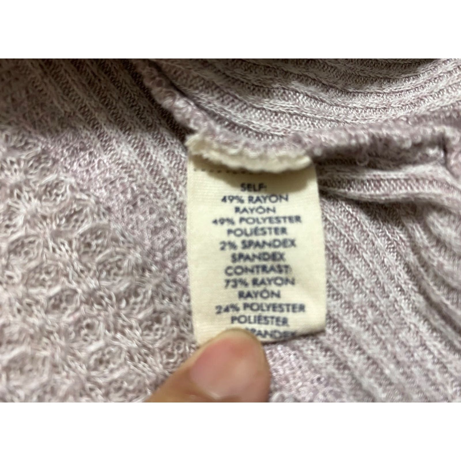 BKE BKE Womens Small Sweater Top Scoop Neck Long Sleeve Knit Rayon Light Pink Blouse Knit Lightweight Basic Classic Casual Shirt Mens? Size S / US 4 / IT 40 - 5 Thumbnail