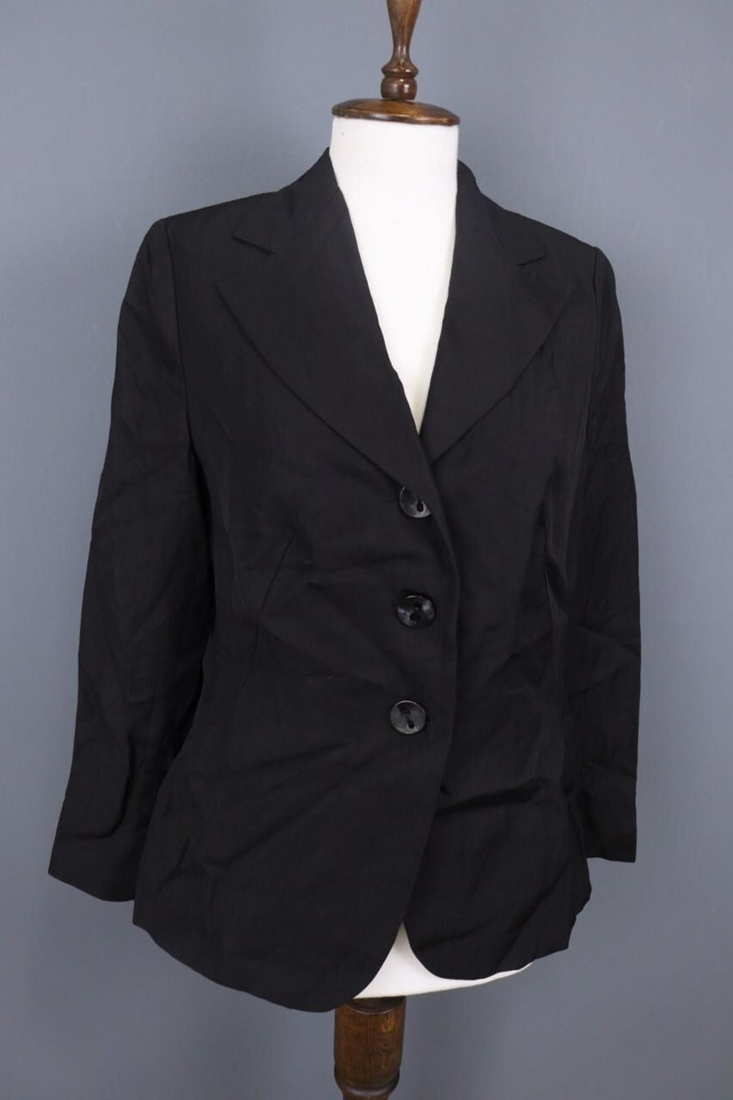 Marimekko MARIMEKKO Ritva Falla Black Cropped Blazer Jacket Size 40+ Size M / US 6-8 / IT 42-44 - 4 Thumbnail