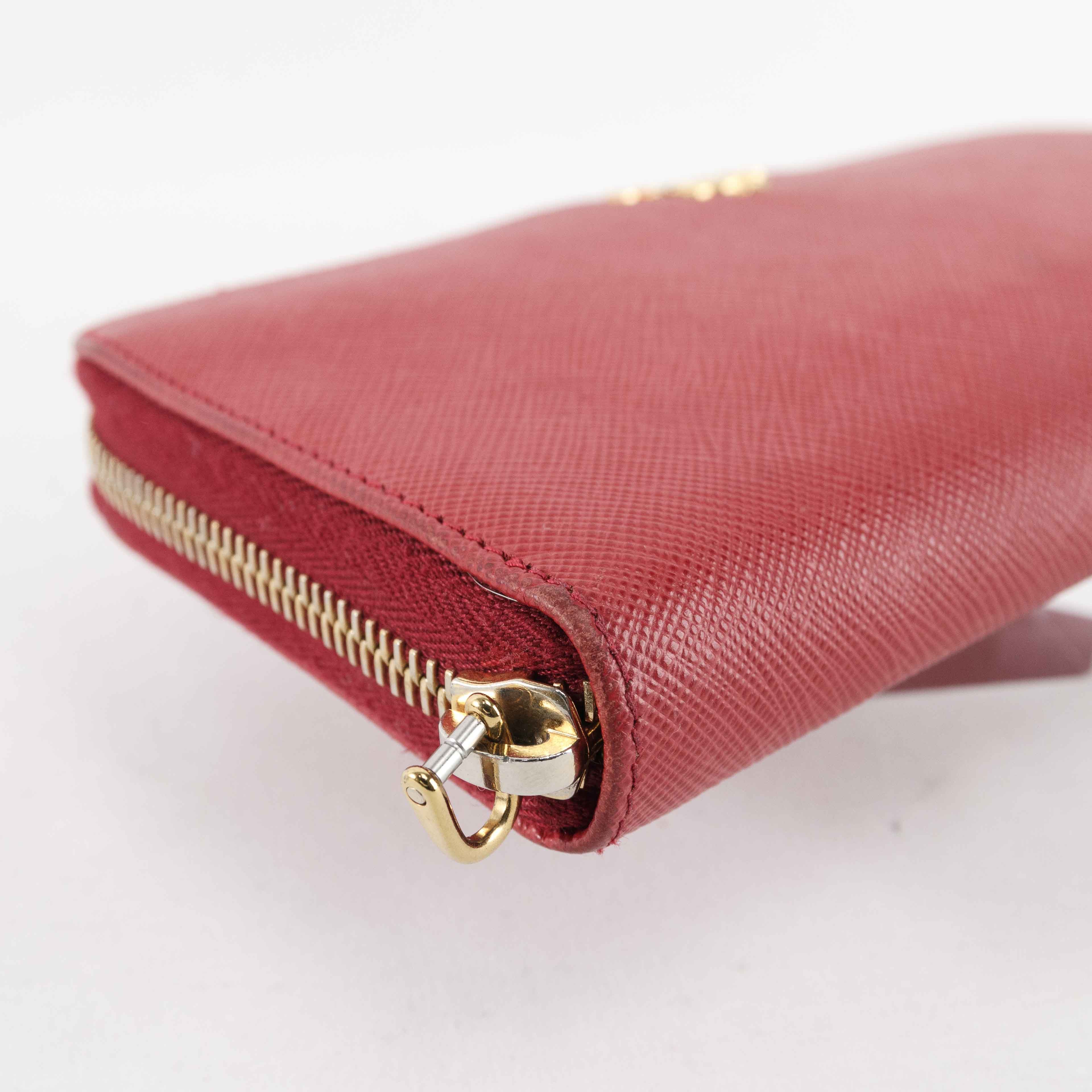 Prada Prada Saffiano Leather Zip Around Wallet Size ONE SIZE - 11 Thumbnail