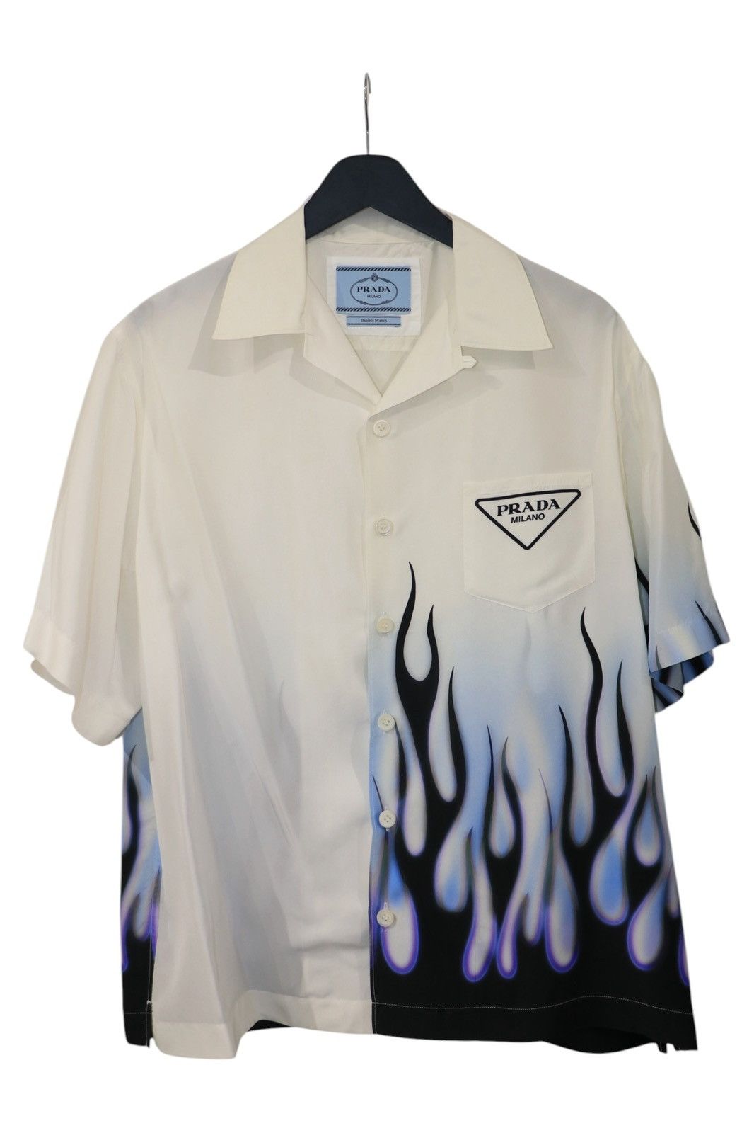 Prada Prada Double Match Flame Shirt Size M Camp Collar Size US M / EU 48-50 / 2 - 1 Thumbnail