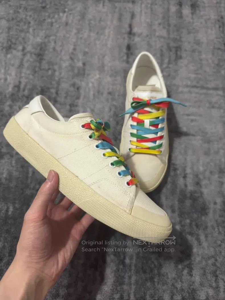 Saint Laurent Paris Saint Laurent Paris Low-top Canvas Rainbow Sneakers i Size US 8.5 / EU 41-42 - 2 Thumbnail