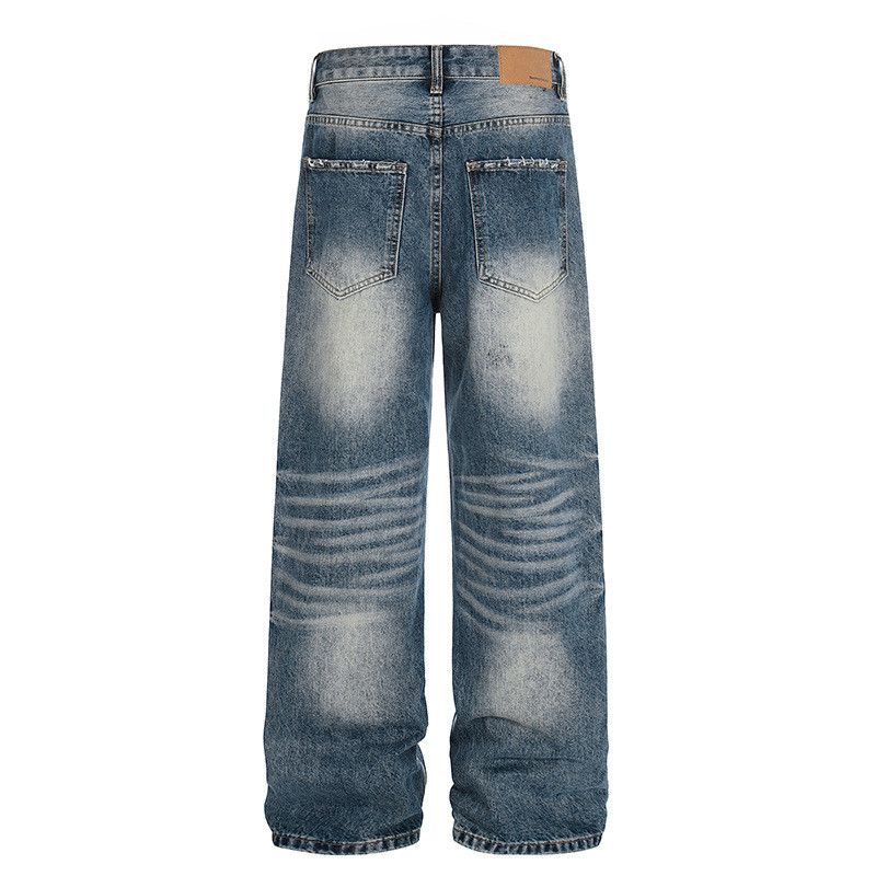 Vintage American high street style straight leg ripped jeans for men Size US 32 / EU 48 - 2 Thumbnail