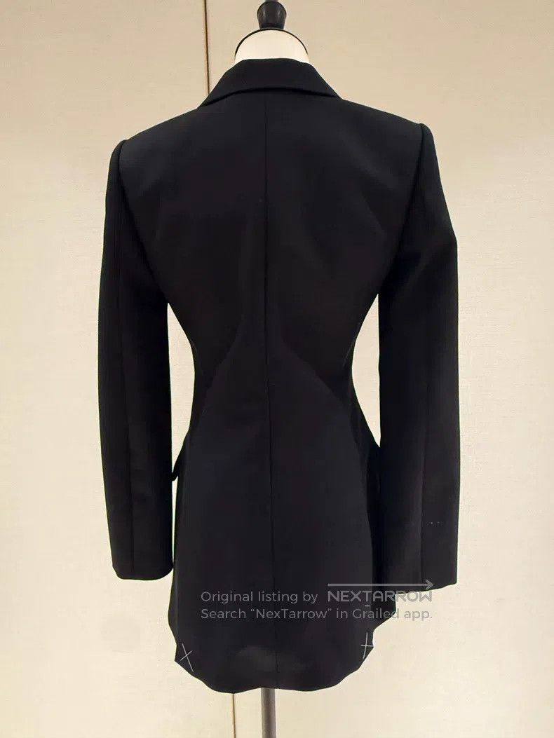 Fendi Fendi Wool Long Collar Silk Blend Suit Jacket Size XS / US 0-2 / IT 36-38 - 2 Thumbnail