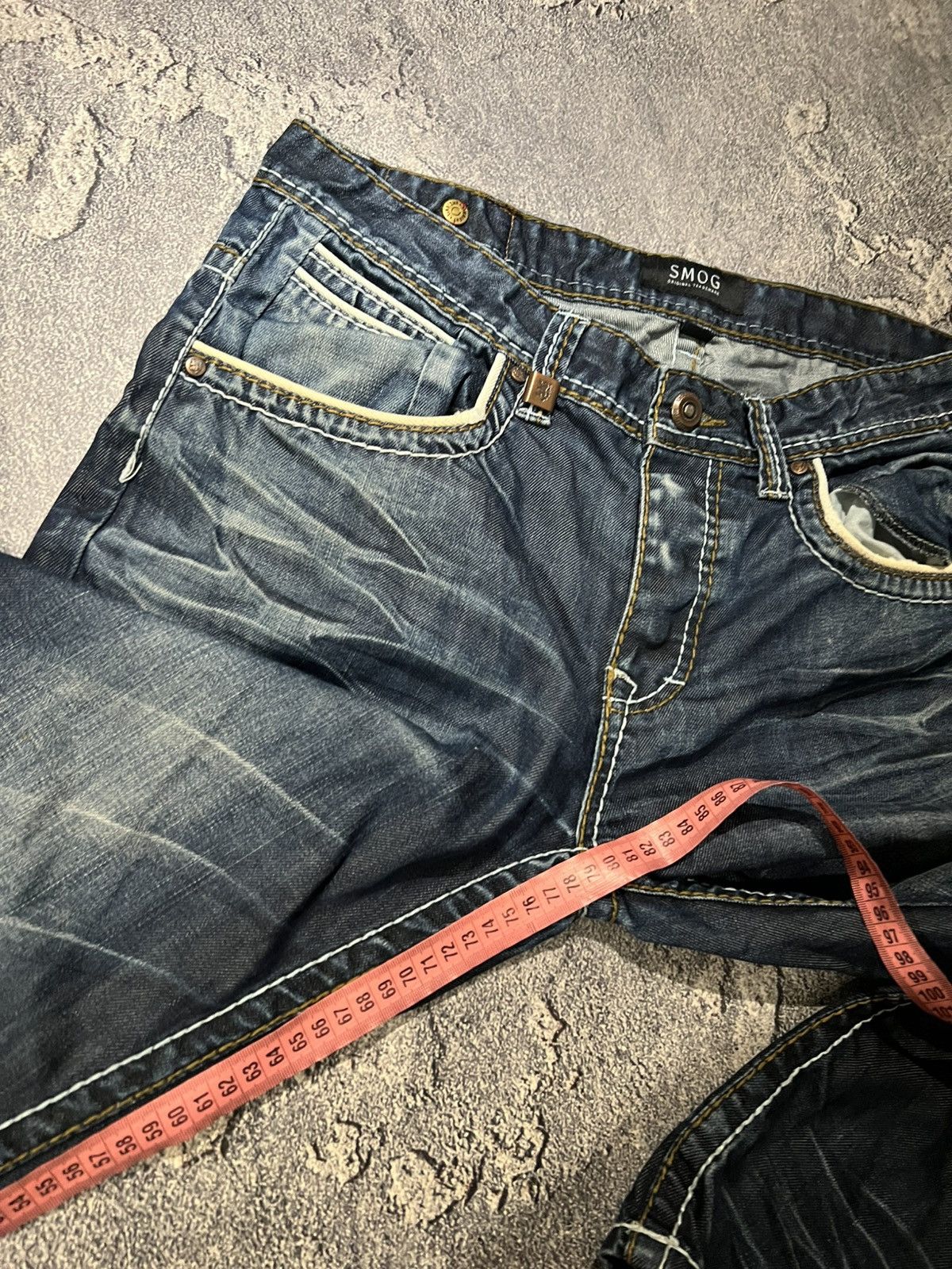 Japanese Brand Faded Shredded Destroyed Slim - Avan Number Nine Style Size US 36 / EU 52 - 12 Thumbnail