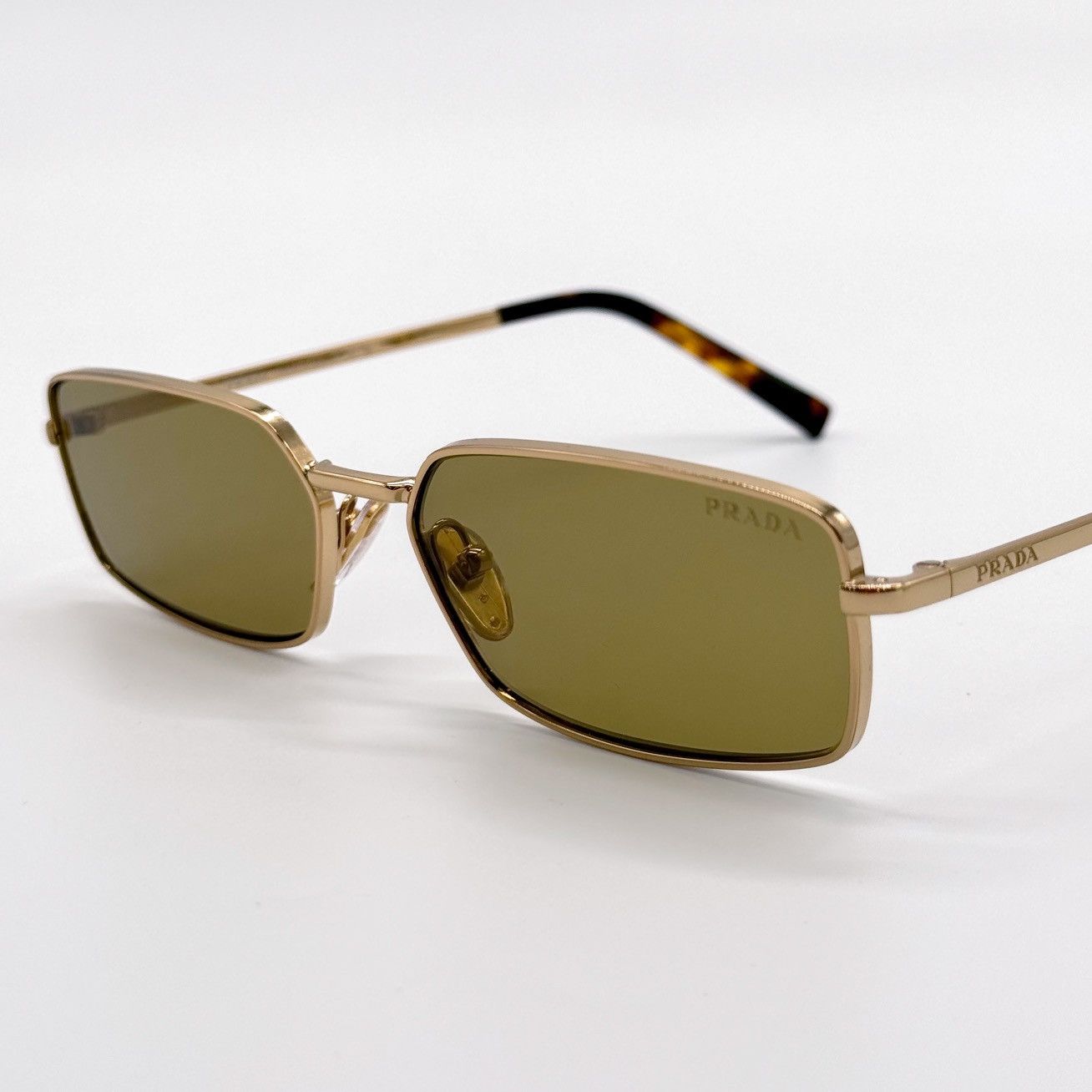 Prada NEW PRADA SPR A60 5AK70G GOLD GREEN PRA60S 5AK70G SUNGLASSES Size ONE SIZE - 6 Thumbnail