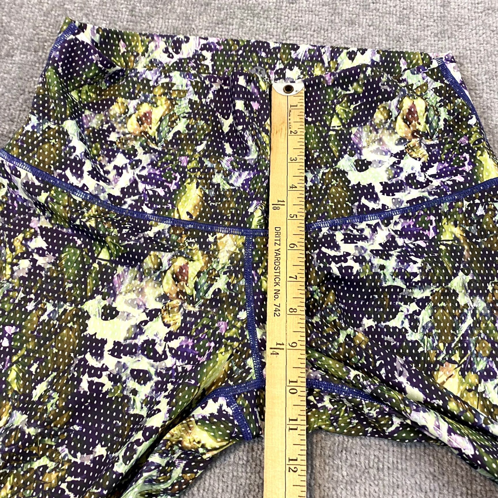 Lululemon Lululemon Leggings Women 8 Wunder Under Roll Down Waistband Crop 20" Floral High Size 30" / US 8 / IT 44 - 6 Thumbnail