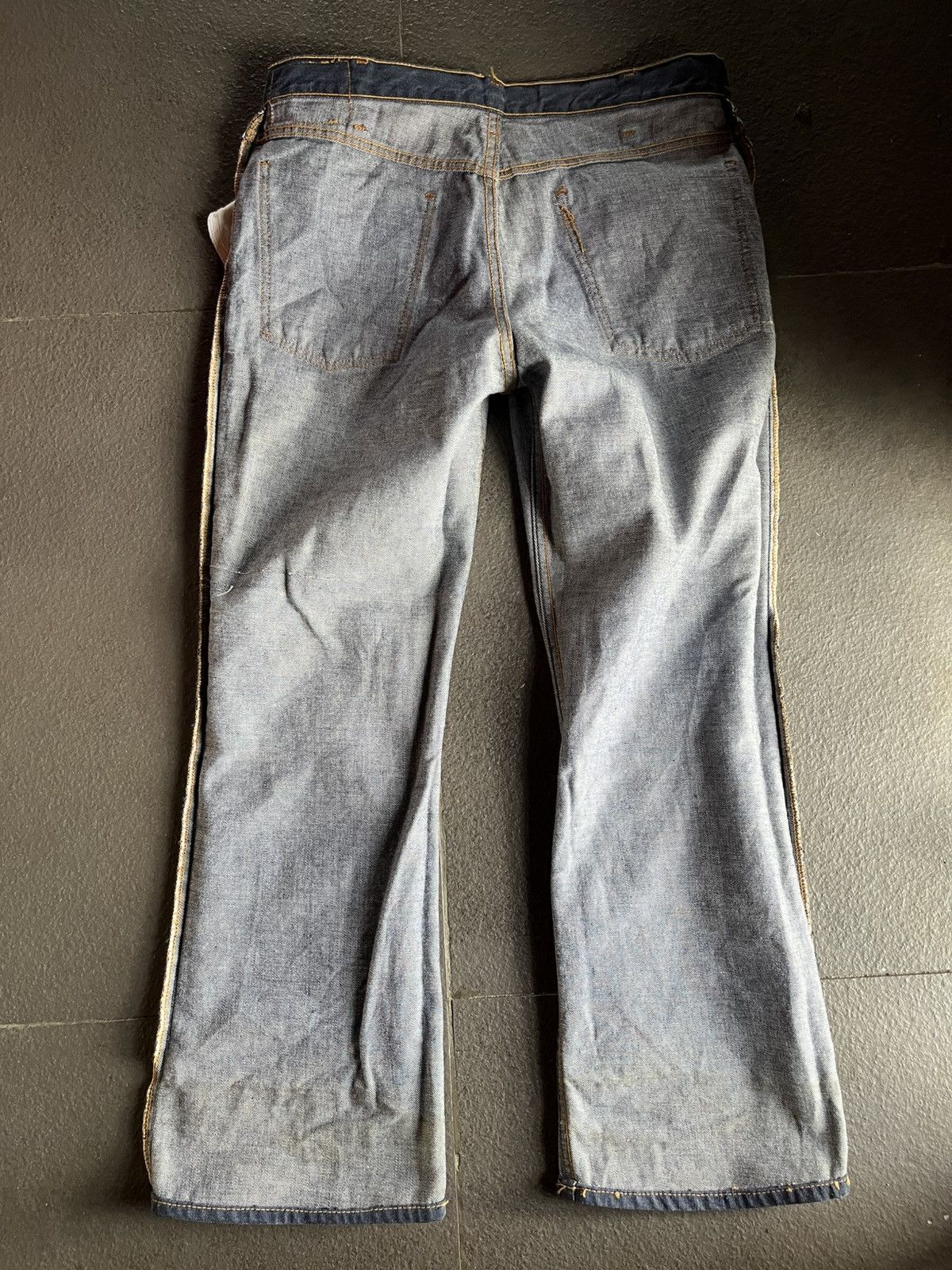 Levi's 🔥Rare Vtg 70s Levis 646 Big E Orange Tab Bottom Bell Flare Size US 33 - 19 Thumbnail
