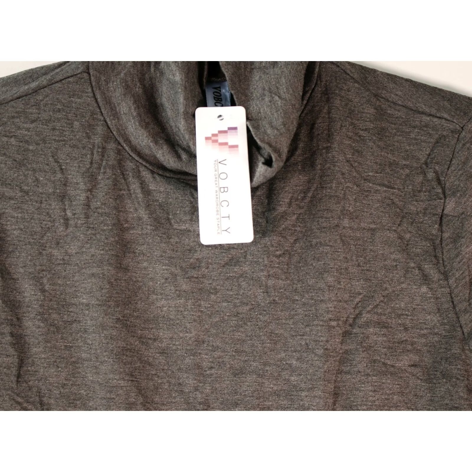 Vintage VOBCTY Sweater Slouch Neck Size S Brown Long Sleeve Womens Pullover Knit Lightweight Cross Hem Comfort Size S / US 4 / IT 40 - 3 Thumbnail