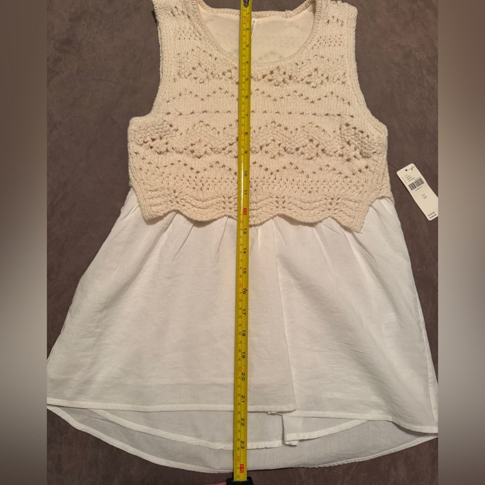 Anthropologie NWT Anthropologie XS Layered Sweater Tank Size XS / US 0-2 / IT 36-38 - 4 Thumbnail