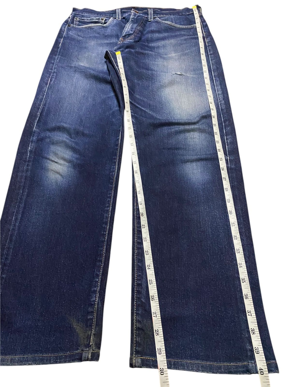 Levi's Levis Vietnam Big E Blue Faded Wash Distressed Loose Jeans Size US 33 - 14 Thumbnail