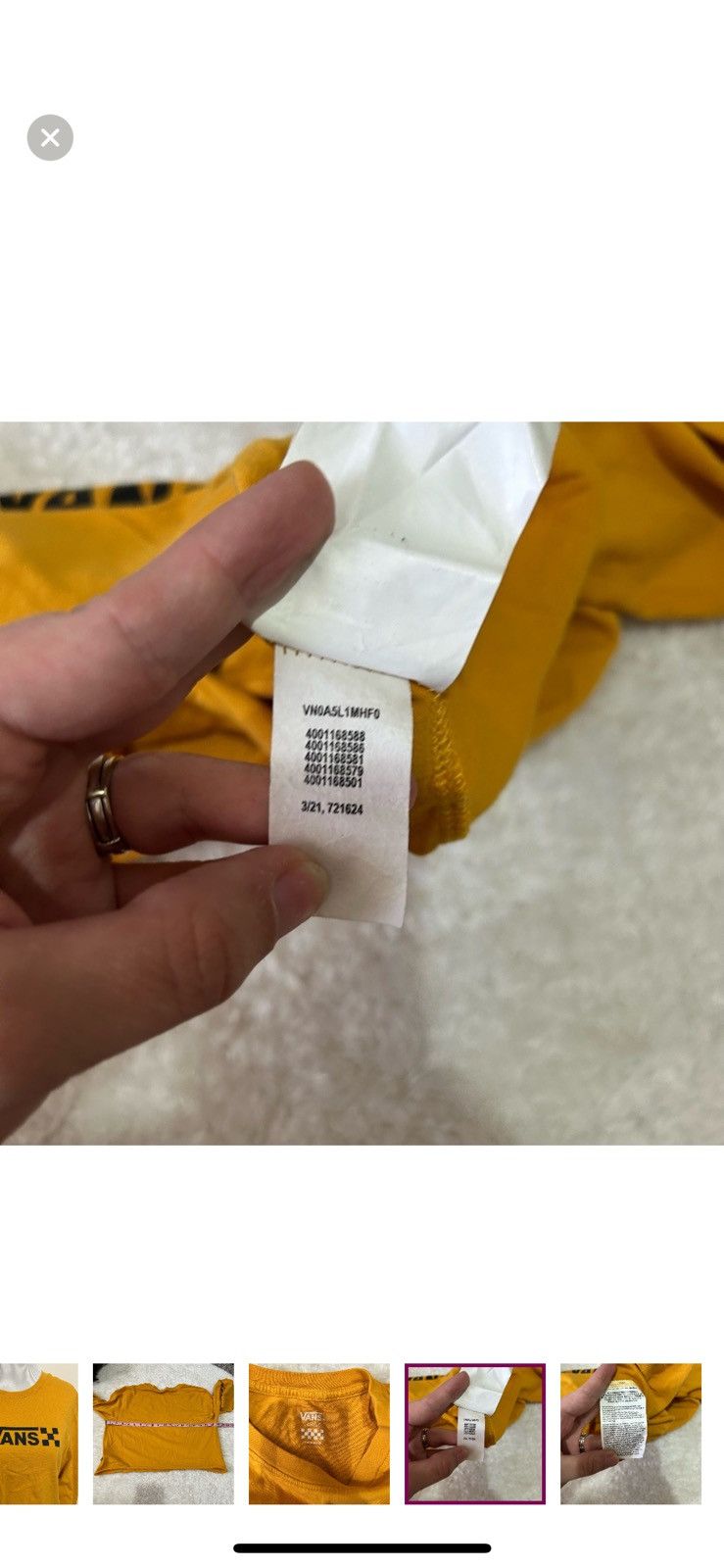 Vans Vans large gold logo cropped tee Size L / US 10 / IT 46 - 6 Thumbnail
