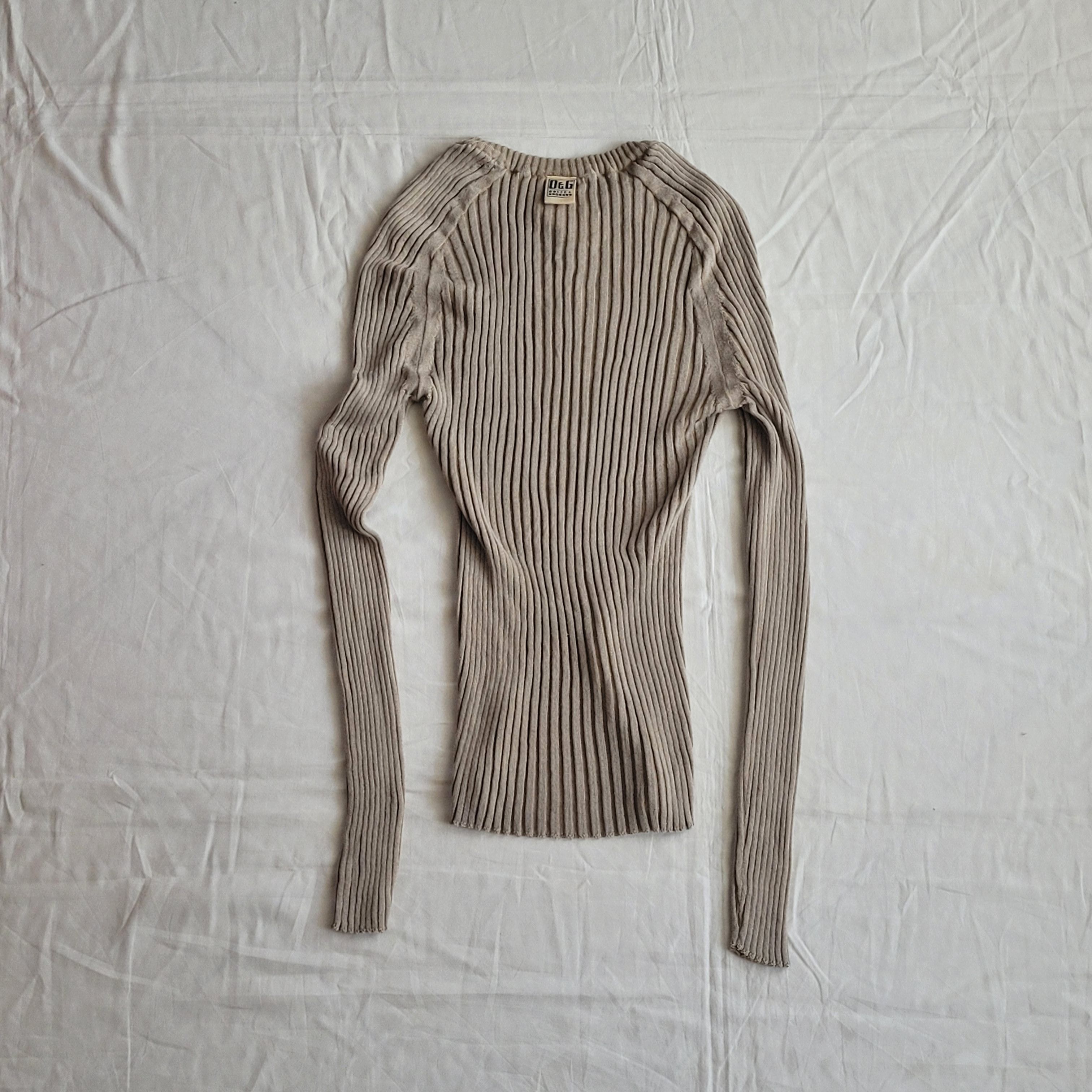 Dolce & Gabbana D&G 2000s fitted ribbed sweater Size XL / US 12-14 / IT 48-50 - 9 Thumbnail
