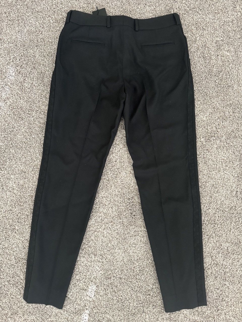 Saint Laurent Paris Saint Laurent Women’s Wool Black Side Embroidered Pants Size 32" / US 10 / IT 46 - 2 Thumbnail