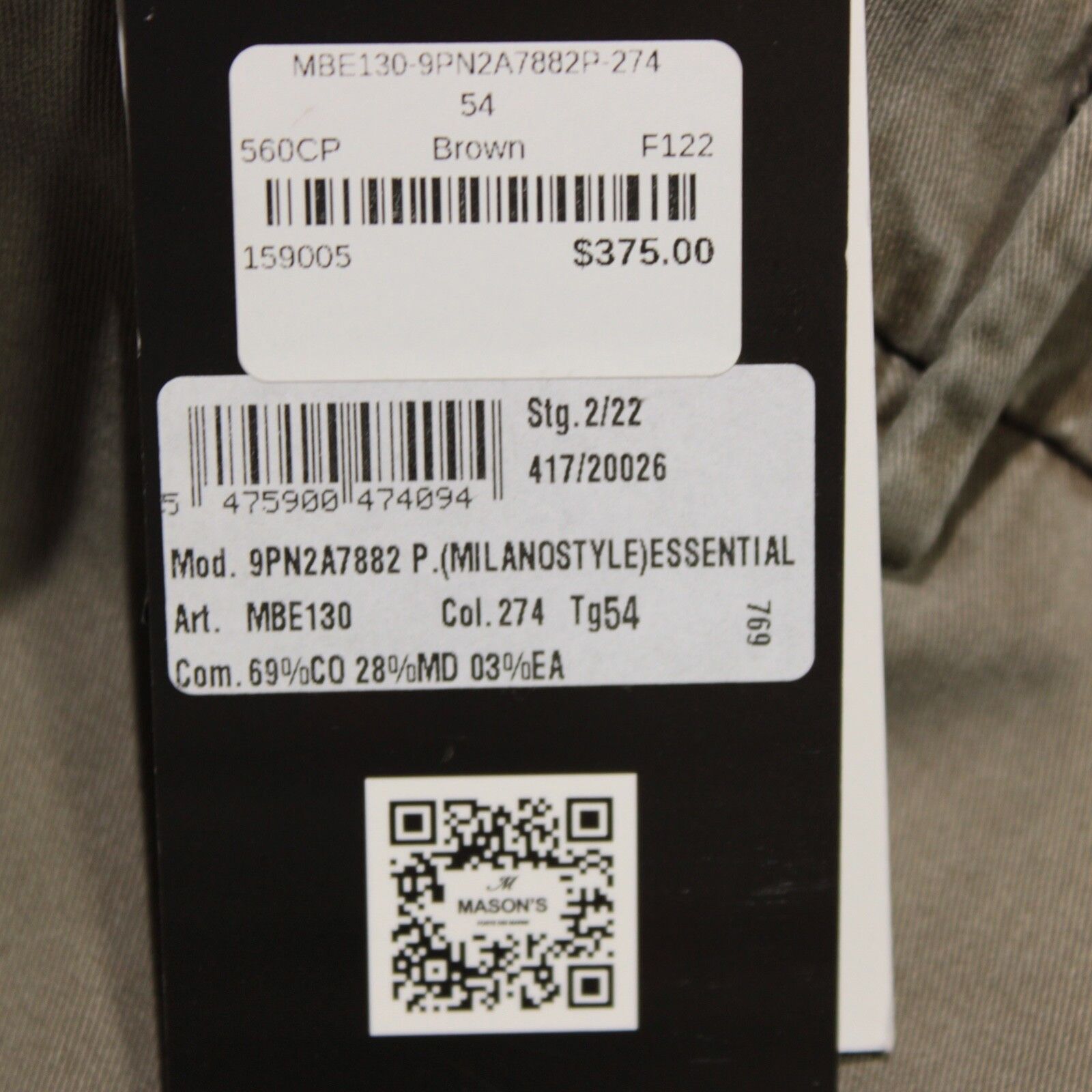 Mason's Mason's New with tags Chino Size 38 US In Green Size US 38 / EU 54 - 4 Thumbnail