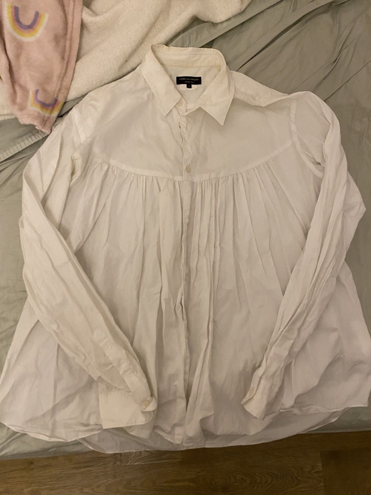 Comme des Garcons Homme Plus Cdghp+ Pleated white shirt Size US L / EU 52-54 / 3 - 1 Thumbnail