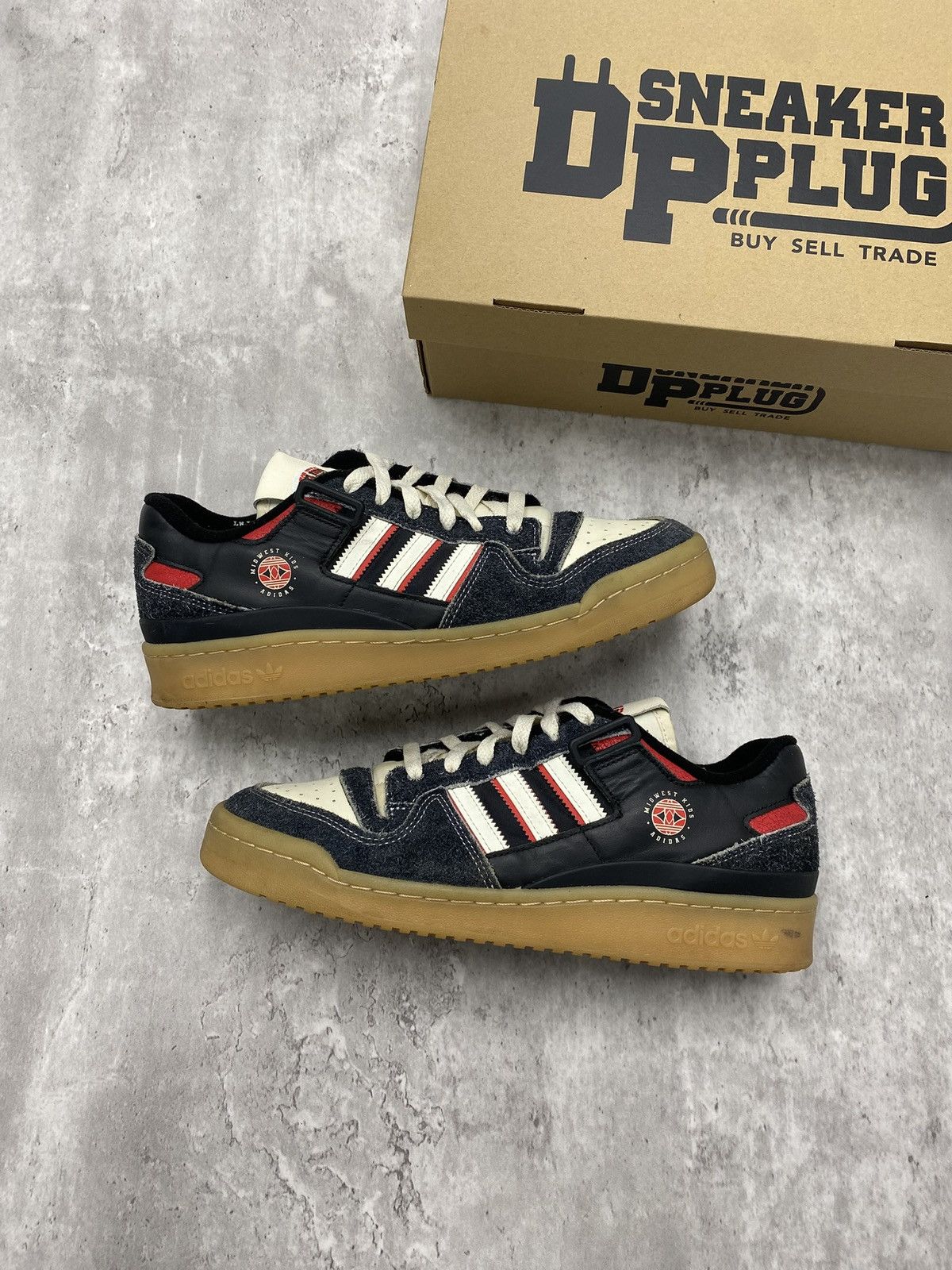 Adidas Size 10M - adidas Forum Low Midwest Kids “Black Gum” Size US 10 / EU 43 - 1 Thumbnail