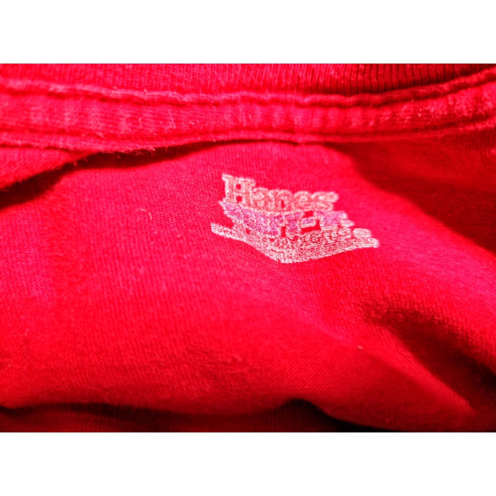 Hanes Hanes Pocket T-Shirt Mens XL Red Graphic Tee Classic Crew Neck Short Sleeve Cotton Mens Size US XL / EU 56 / 4 - 4 Thumbnail