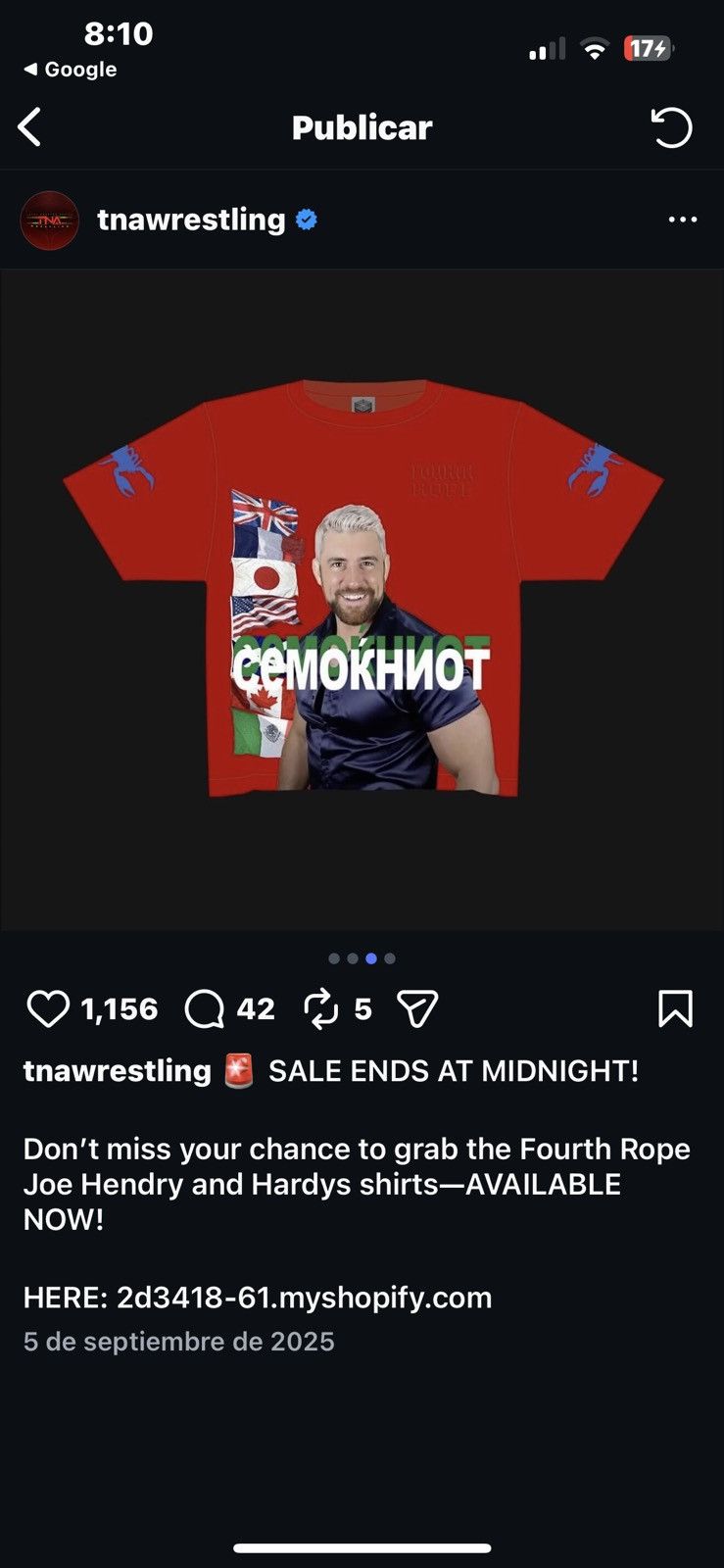 WWE WESTSIDEGUNN 4th Rope Joe Hendry Wrestling Tshirt Size US M / EU 48-50 / 2 - 6 Thumbnail