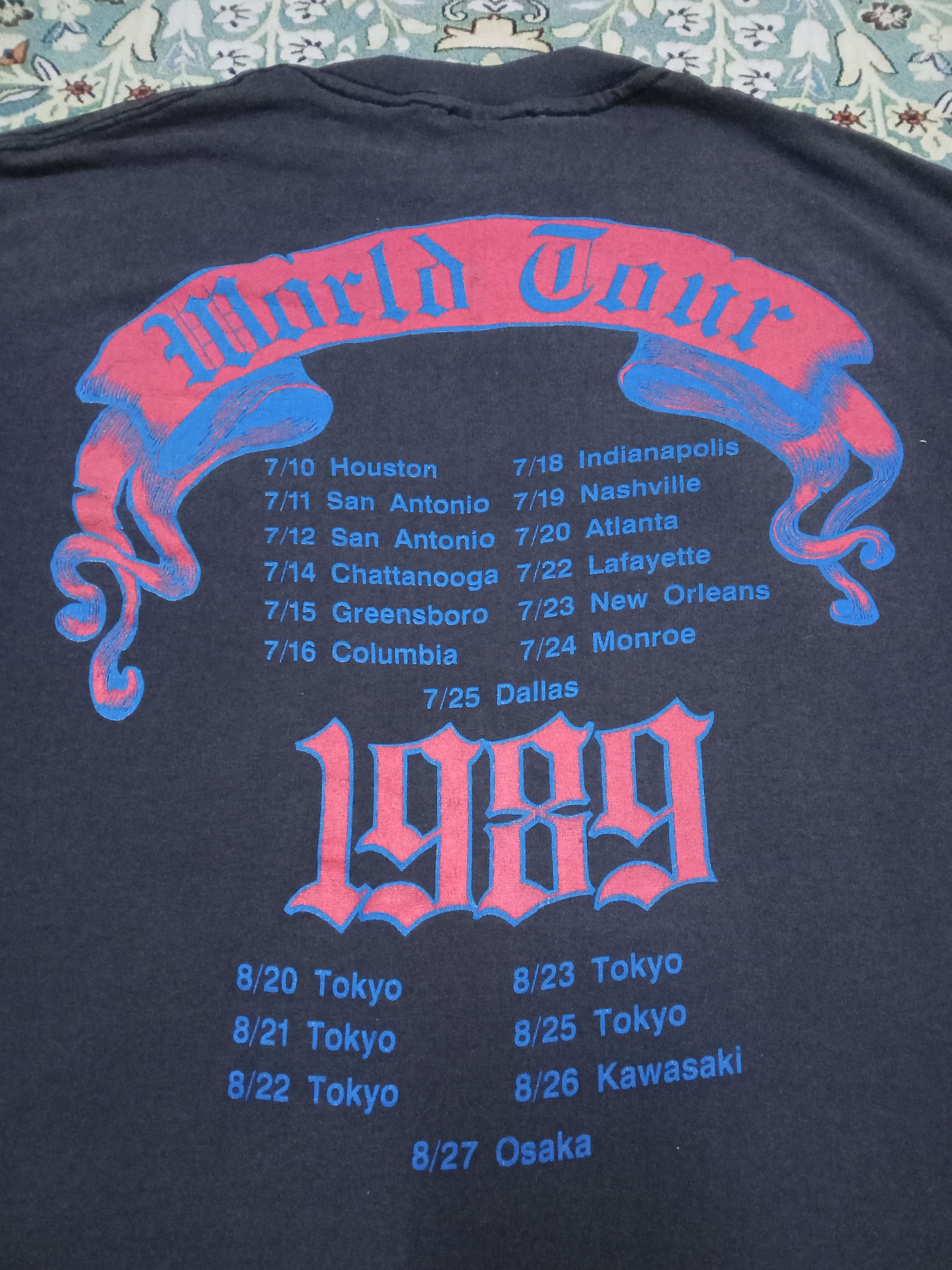 Band Tees × Vintage Vintage Blue Murder World Tour 1989 Distressed T Shirt Size US L / EU 52-54 / 3 - 6 Thumbnail