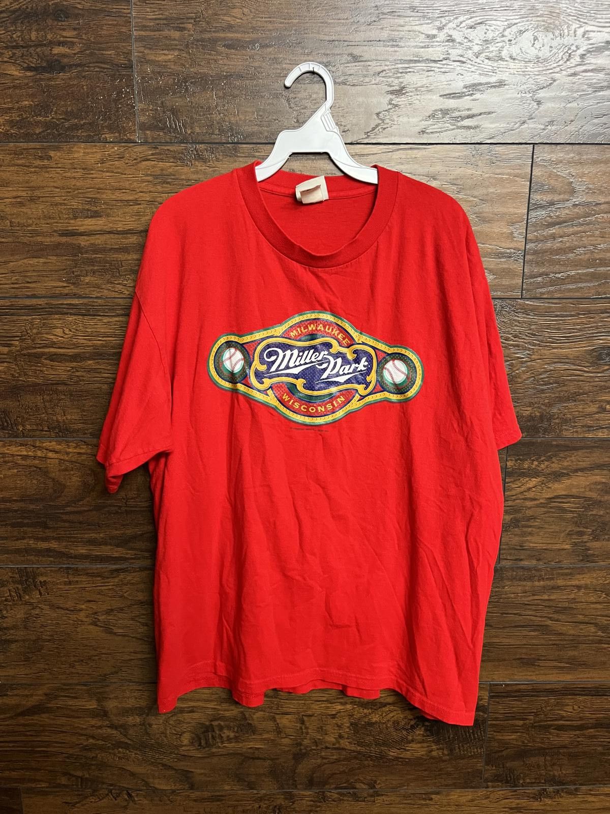 Lee VTG Miller Park T-shirt Milwaukee Brewers Baseball Tee -XL Size US XL / EU 56 / 4 - 1 Thumbnail