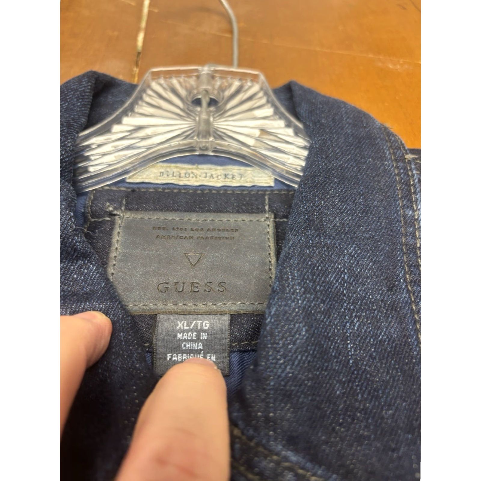 Guess VINTAGE GUESS Denim Jacket Women’s XL Mid-Length Pockets Button Blue Size 40" / US 18 - 2 Thumbnail