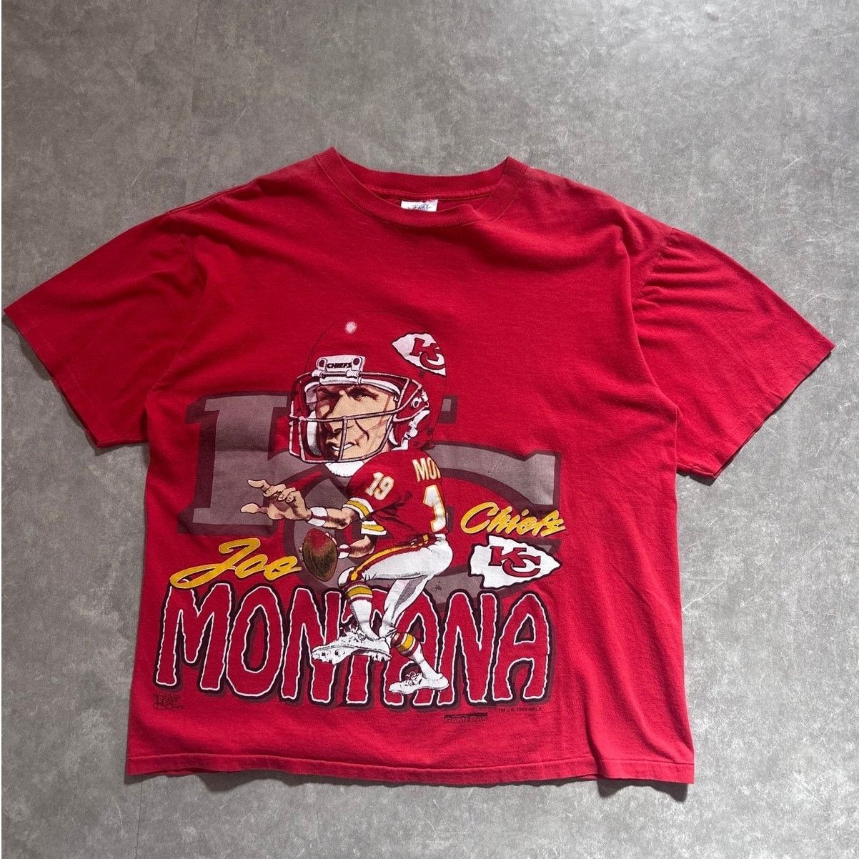 Unknown London Vintage Kansas City Chiefs Joe Montana Caricature Shirt XL Size US XL / EU 56 / 4 - 1 Thumbnail