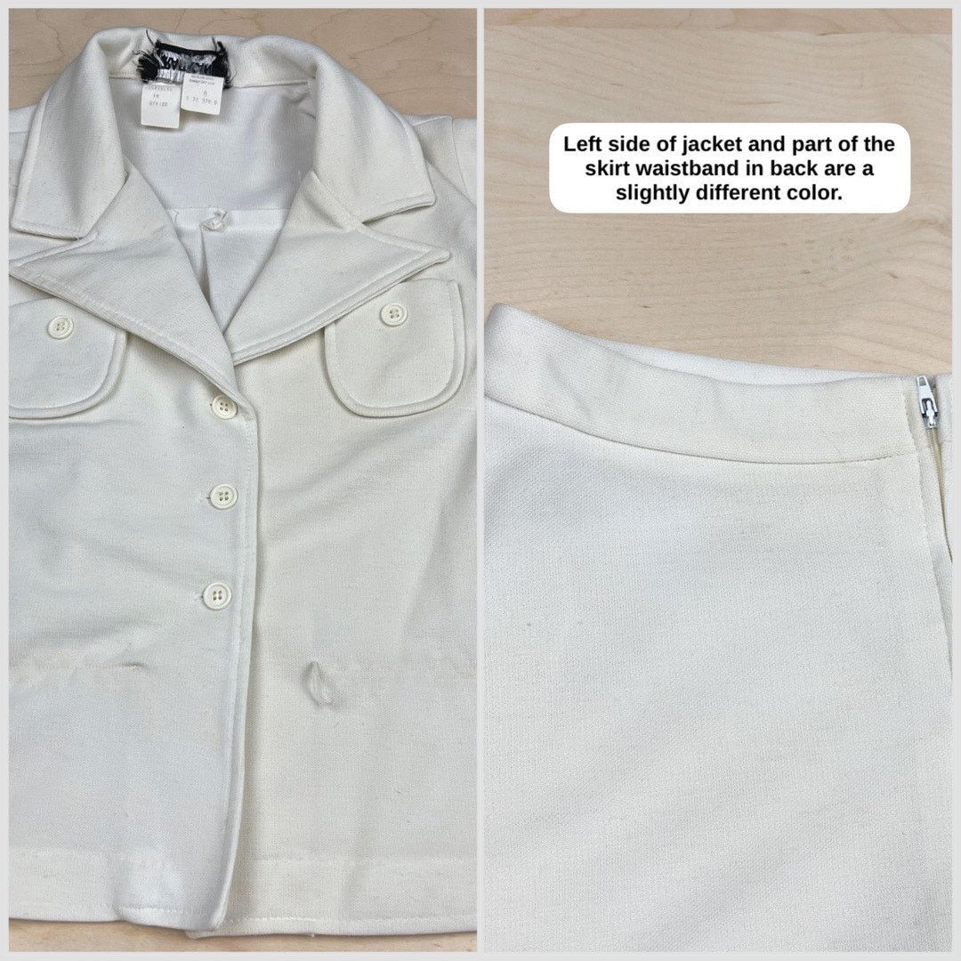 Vintage Vintage 1970s 3-Piece Jacket Blouse and Skirt Set Size 26" / US 2 / IT 38 - 5 Thumbnail