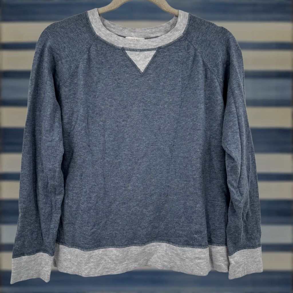 Vintage Kinross Cashmere Womens Pullover Sweatshirt Blue Grey Heathered Raglan Long Sleeve Size S / US 4 / IT 40 - 1 Thumbnail