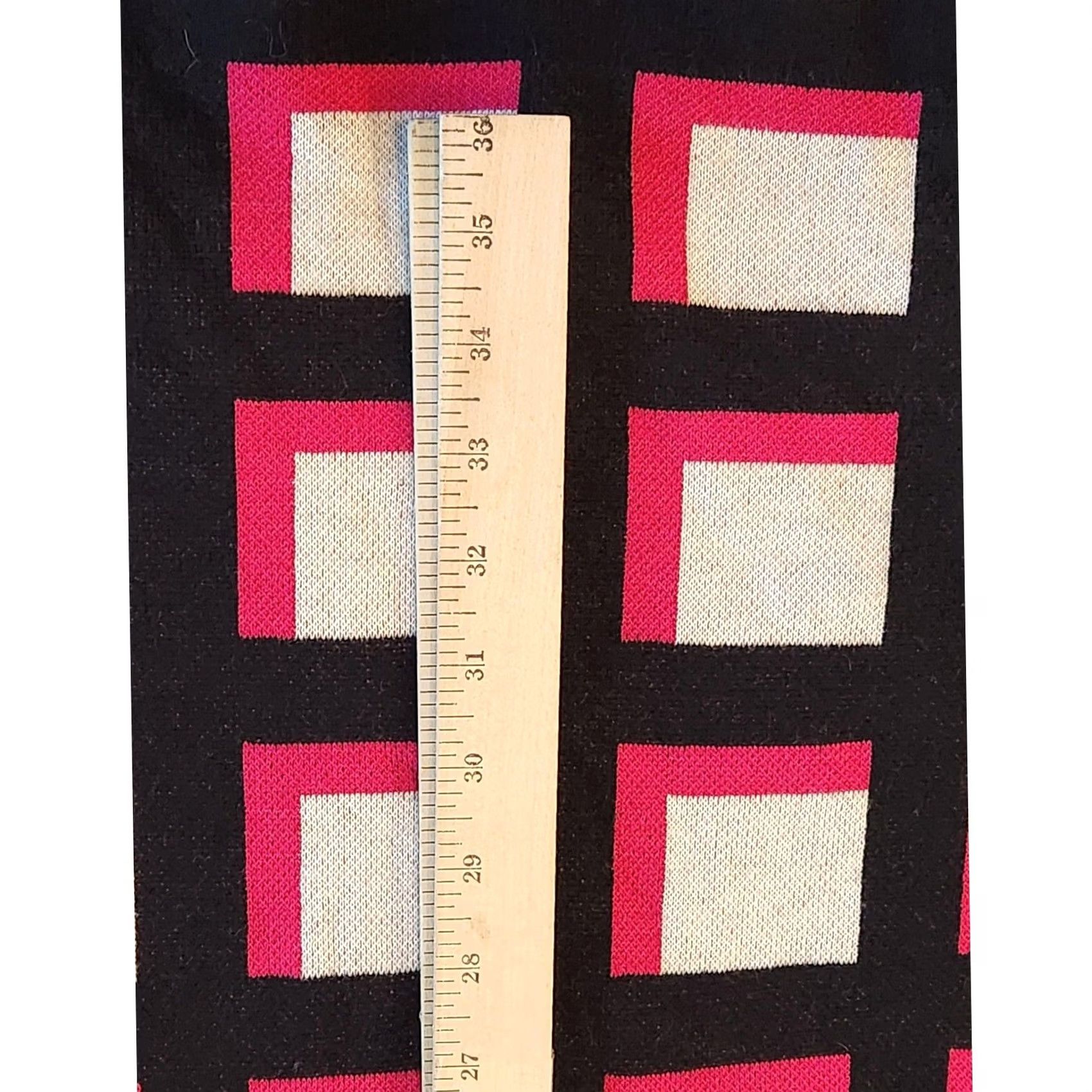 Vintage VINTAGE Kate Spade New York Windowpane Check Sweater Dress Womens XXL Geometric Knit Black Crew Neck Zipper Back 60s Inspired Size XXL / US 16-18 / IT 52-54 - 7 Thumbnail