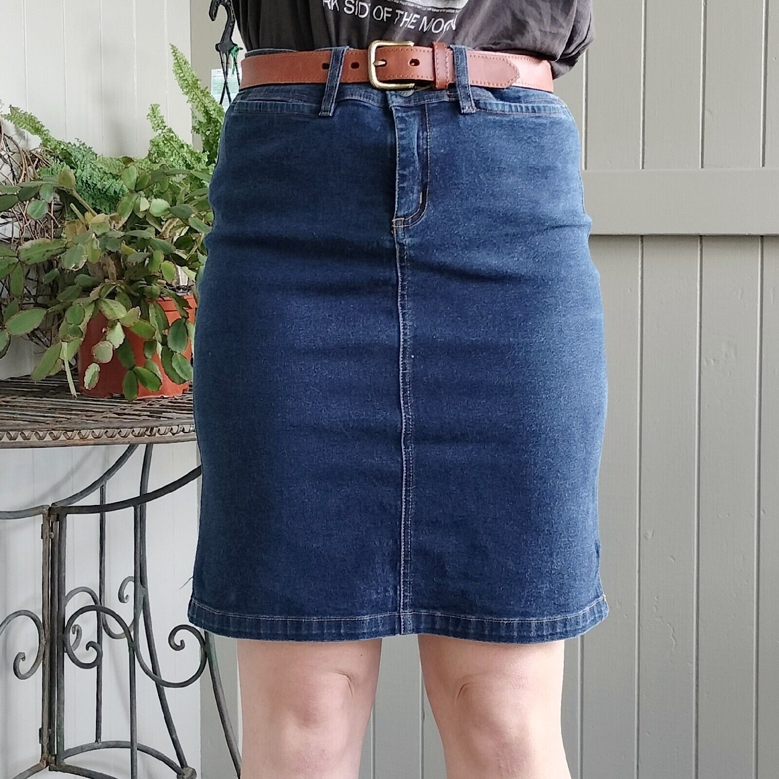 Fiorucci × Vintage Y2K 2000s Fiorucci Safety Skirt Denim High Waisted Pencil Size 30" / US 8 / IT 44 - 1 Thumbnail