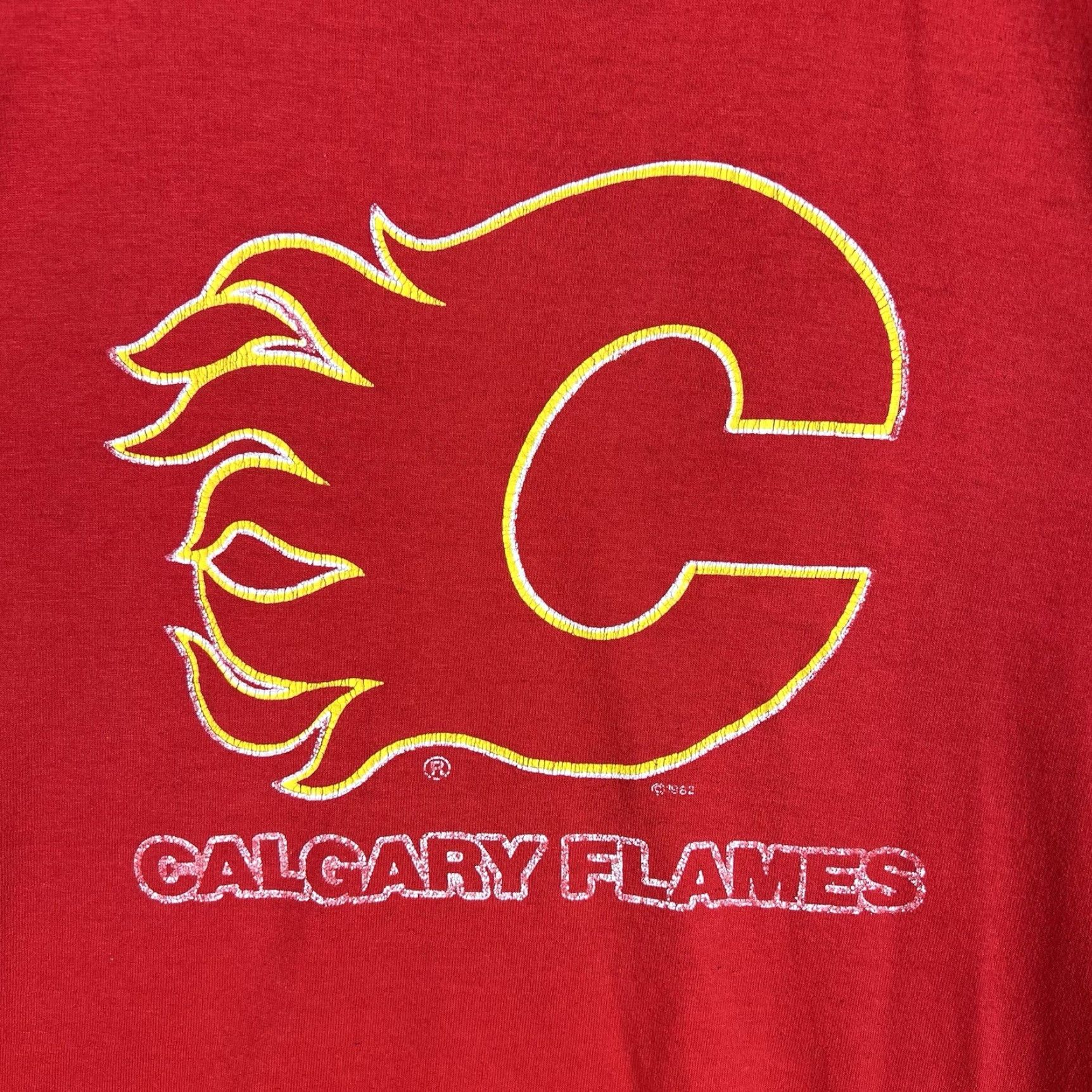 Vintage VINTAGE Swingster Calgary Flames T Shirt Adult Medium Red Mens 1990s Graphic Tee Sportswear/Beach - Men Size US M / EU 48-50 / 2 - 4 Thumbnail