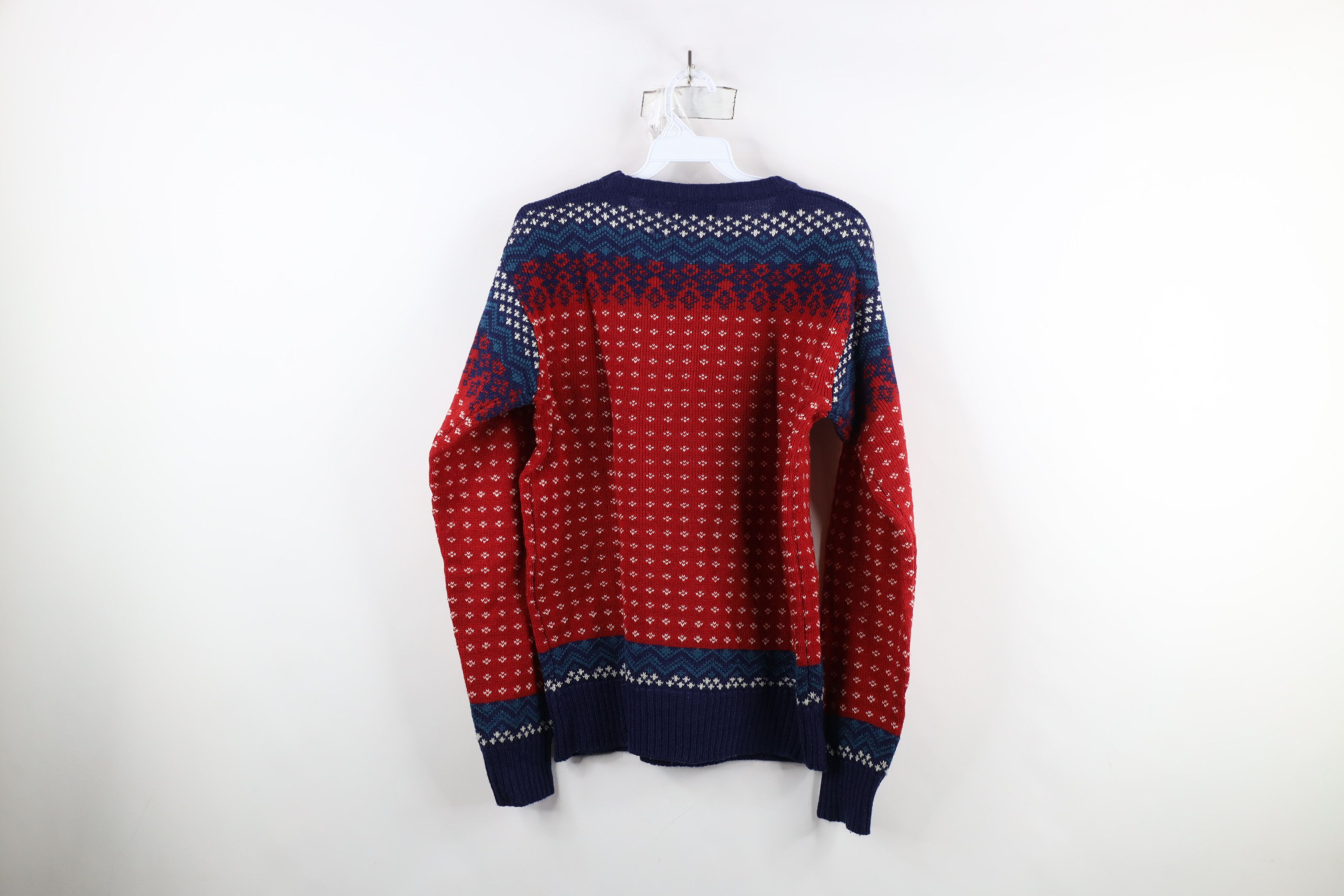 Vintage Vintage 70s Streetwear Fair Isle Knit Crewneck Sweater Size XL / US 12-14 / IT 48-50 - 7 Thumbnail
