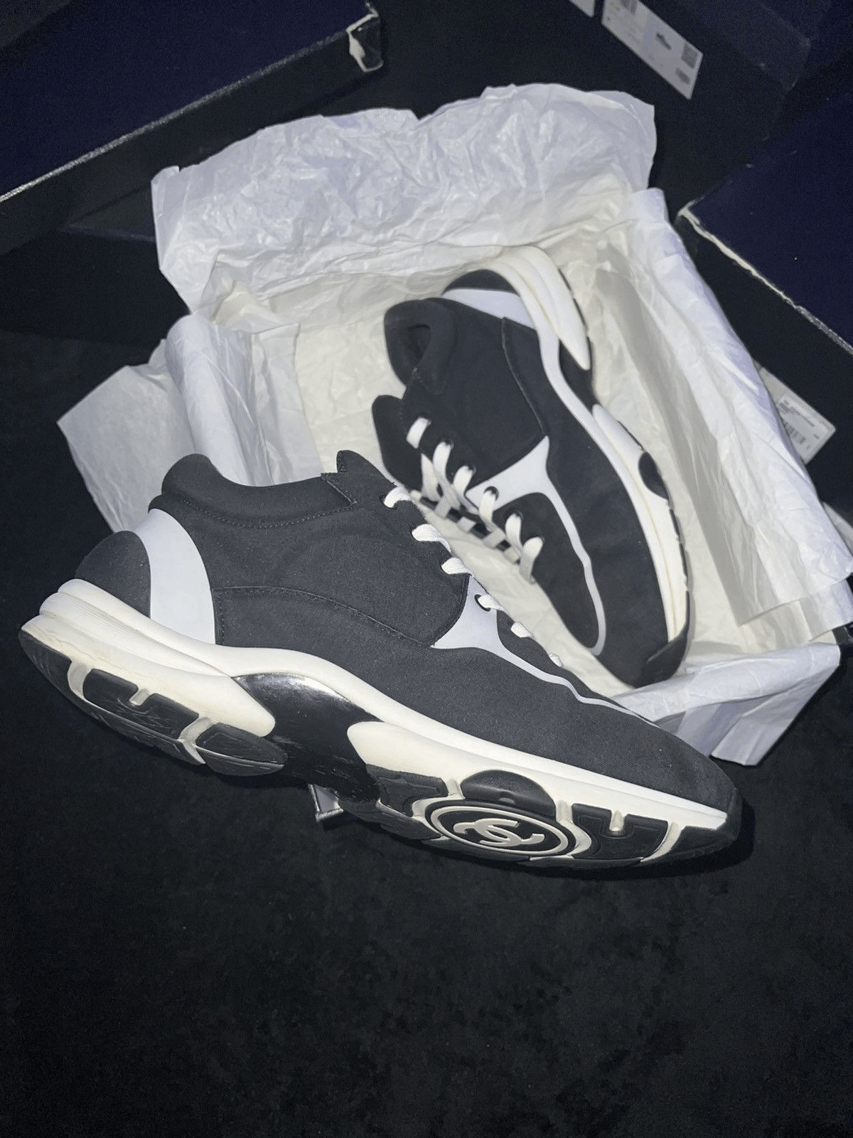 Chanel Chanel CC Trainer “BlackWhite” Size US 11 / EU 44 - 4 Thumbnail