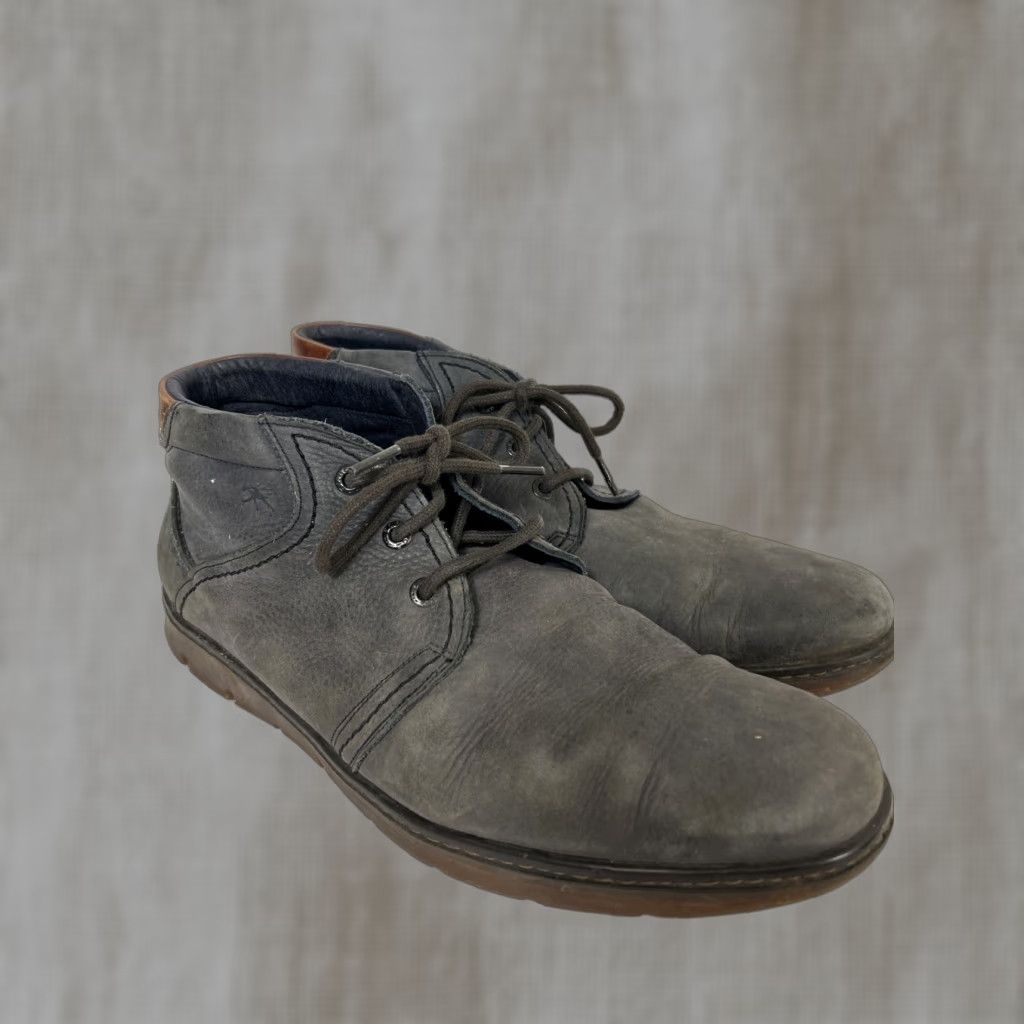 Vintage Fluchos Boots Chukka Leather Navy Blue 46 US 13 Men Leather Outsole Spain Mens Size 46 Navy Blue Leather Chukka Boots Men Shoes Size US 13 / EU 46 - 1 Thumbnail